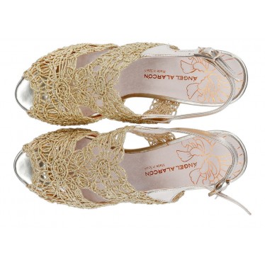 ANGEL ALARCON ZAPATO ELEGANTE  DORADO