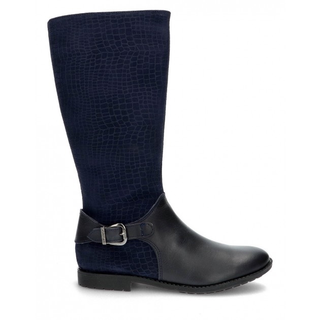 GARVALIN BOTA CHICA CON SERRAJE GRABADO AZUL