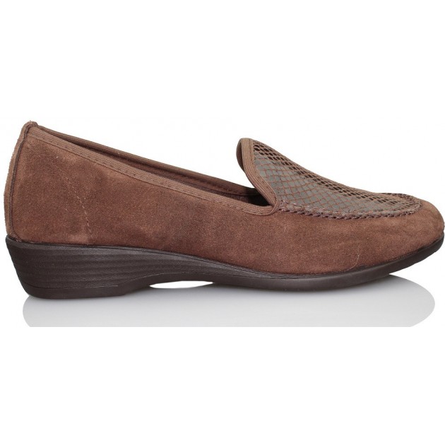 VULLADI SERRAJE NAN MOCASIN COMODO MUJER MARRON