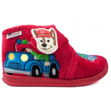 ZAPATILLAS CASA VULLADI NIÑO DOG SQUAD  ROJO