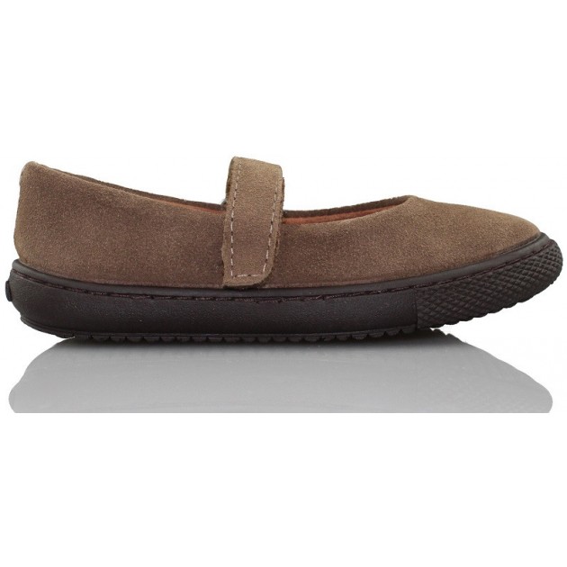 VULLADI BAILARINA CON VELCRO COMODA NIÑA  MARRON