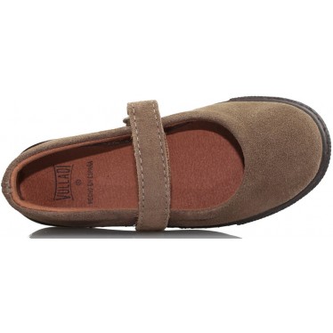 VULLADI BAILARINA CON VELCRO COMODA NIÑA  MARRON
