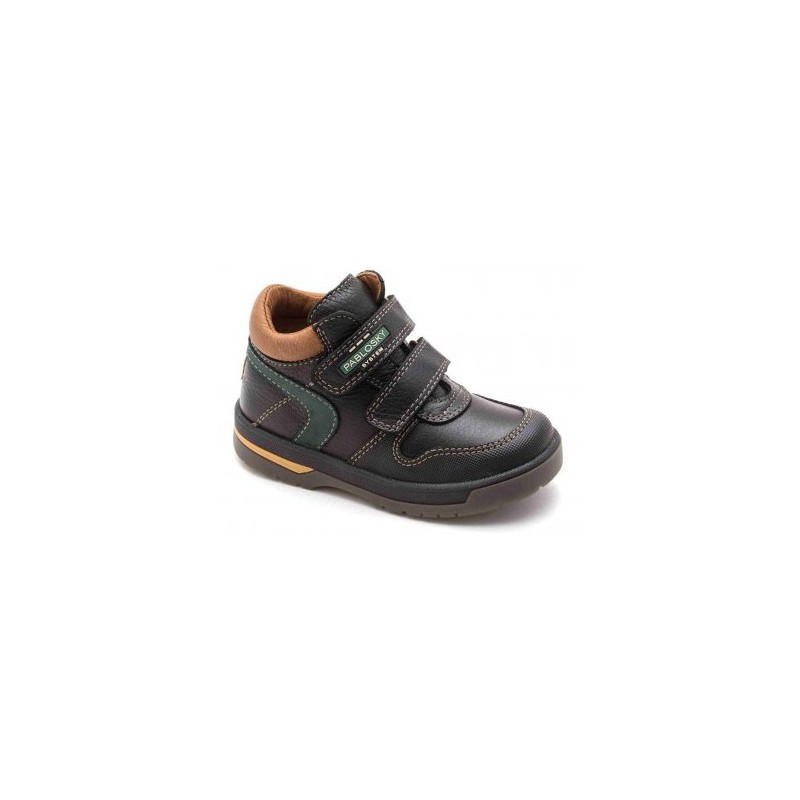 PABLOSKY BOTA PIEL VELCRO NIÑO  MARRON