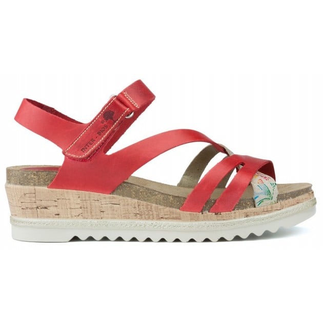 SANDALIAS INTERBIOS FLOWER ROJO