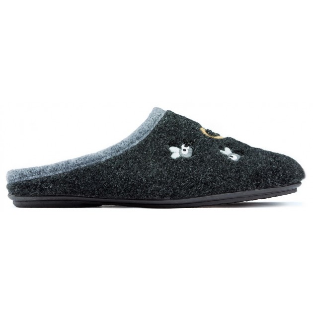 ZAPATILLAS DE CASA VULLADI MUTON EL CAMALEON NEGRO ZAPATILLAS DE CASA VULLADI MUTON EL CAMALEON NEGRO