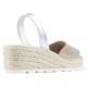 SANDALIAS CON CUÑA ARANTXA SERRAJE COMODAS NIQUEL