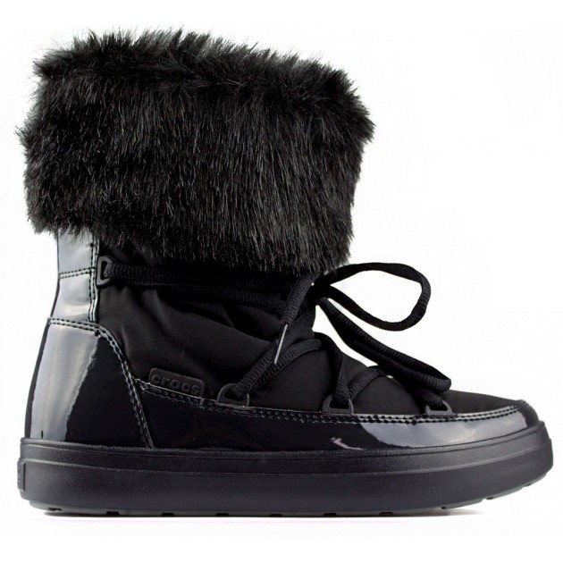 CROCS LODGEPOINT LACE BOOT W BLACK NEGRO CROCS LODGEPOINT LACE BOOT W BLACK NEGRO
