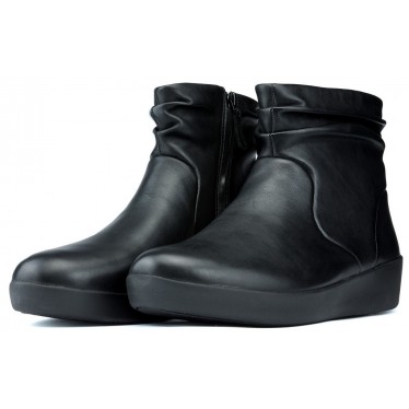 BOTINES FITFLOP SKATEBOOTIE LEATHER BLACK