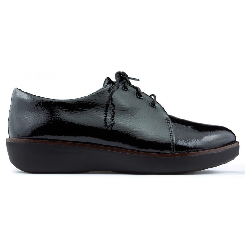 Zapatos Fitflop Derby Crinkle Charol. elegante BLACK