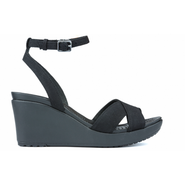 SANDALIAS CROCS LEIGH 2 CROSS STRAP NEGRO