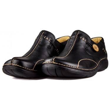 CLARKS UN LOOP LEATHER PIEL BLACK