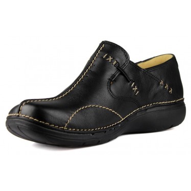 CLARKS UN LOOP LEATHER PIEL BLACK