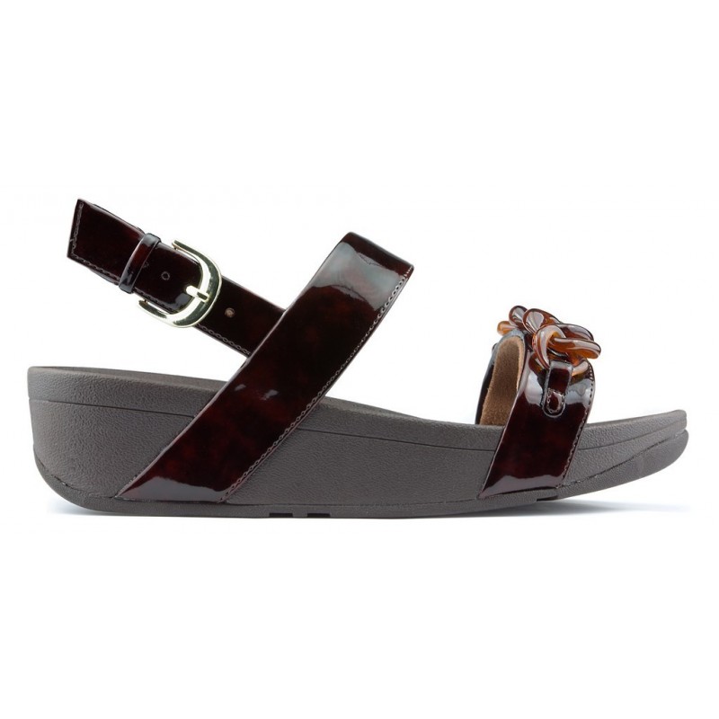SANDALIAS FITFLOP LOTTIE TORTOISESHELL CHAIN CHOCOLATE