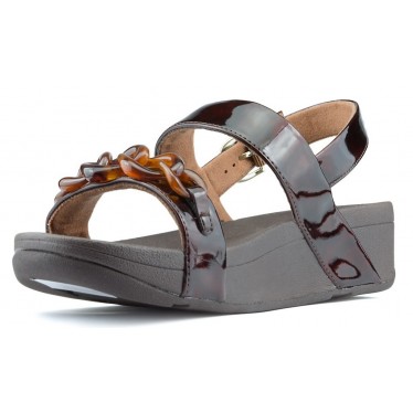 SANDALIAS FITFLOP LOTTIE TORTOISESHELL CHAIN CHOCOLATE