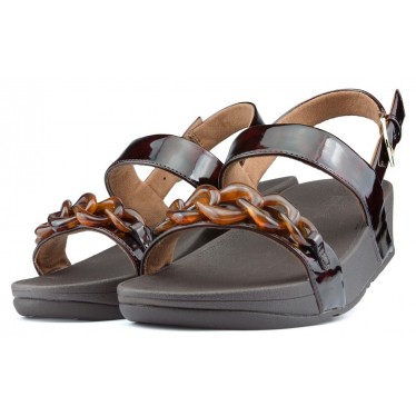 SANDALIAS FITFLOP LOTTIE TORTOISESHELL CHAIN CHOCOLATE