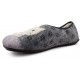 ZAPATILLAS CASA VULLADI MUJER GATITOS CERRADAS GRIS