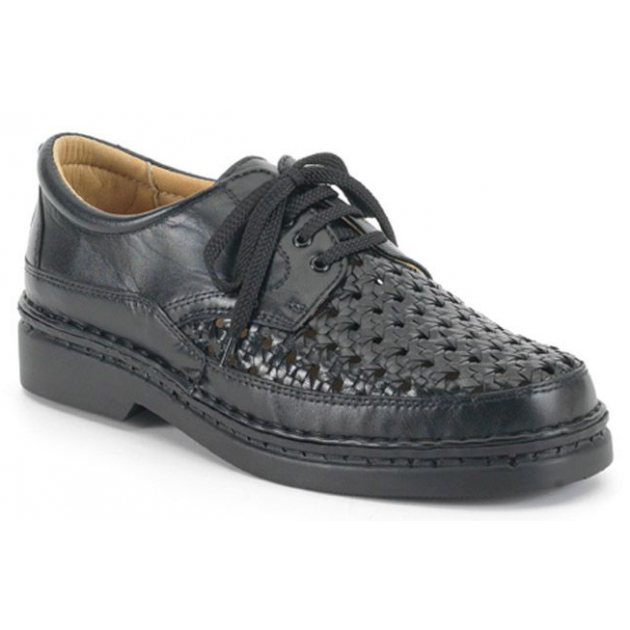 ZAPATOS CALZAMEDI CON CORDON COMODO COSIDO A MANO H NEGRO ZAPATOS CALZAMEDI CON CORDON COMODO COSIDO A MANO H NEGRO
