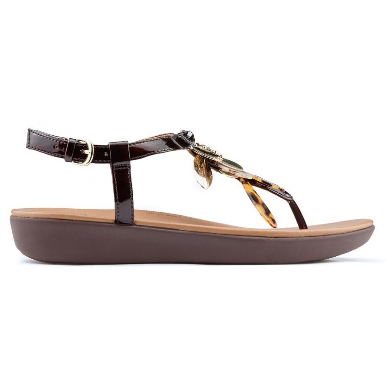 SANDALIAS COMODAS FITFLOP TIA DRAGONFLY CHOCOLATE