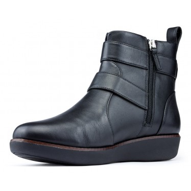BOTINES FITFLOP LAILA DOUBLE BUCKLE BLACK