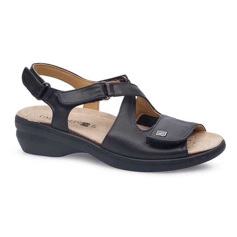 SANDALIA CALZAMEDI COMODA JUANETE ELASTICO NEGRO