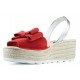 SANDALIAS CON CUÑA ARANTXA SERRAJE YUTE ROJO