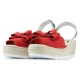 SANDALIAS CON CUÑA ARANTXA SERRAJE YUTE ROJO