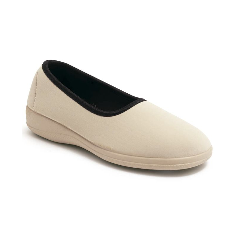 CALZAMEDI MUJER COMODO TELA 3049 ANCHO UNISEX BEIGE