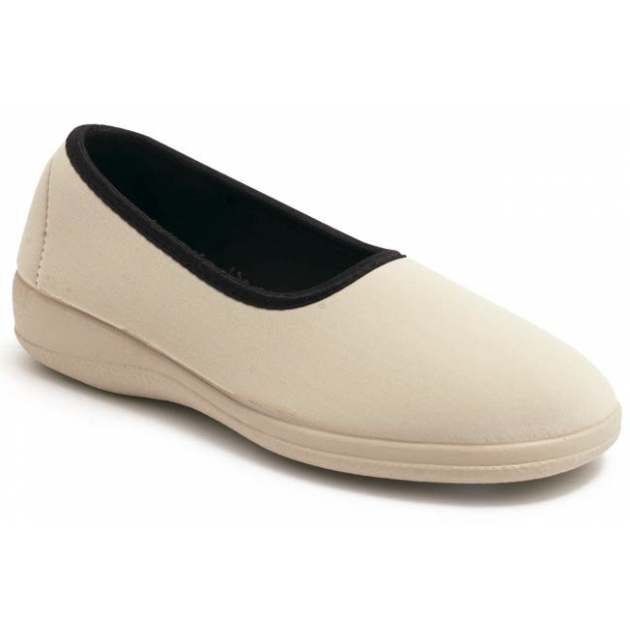 CALZAMEDI MUJER COMODO TELA 3049 ANCHO UNISEX BEIGE