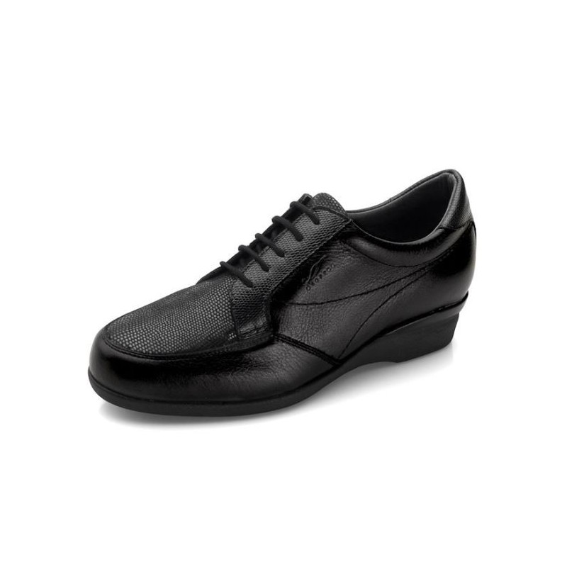 ZAPATOS DTORRES MILAN DIABCARE ANCHO CORDON W NEGRO_E4