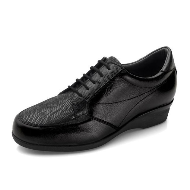 ZAPATOS DTORRES MILAN DIABCARE ANCHO CORDON W NEGRO_E4