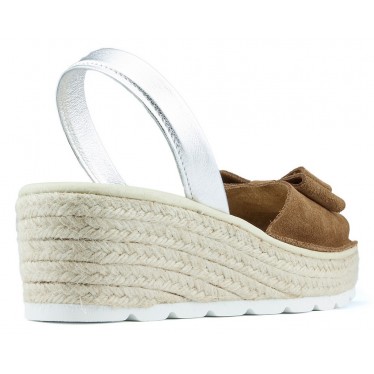 SANDALIAS CON CUÑA ARANTXA SERRAJE YUTE CAMELLO