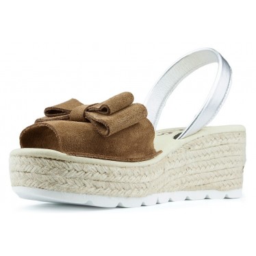 SANDALIAS CON CUÑA ARANTXA SERRAJE YUTE CAMELLO