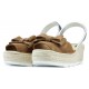 SANDALIAS CON CUÑA ARANTXA SERRAJE YUTE CAMELLO
