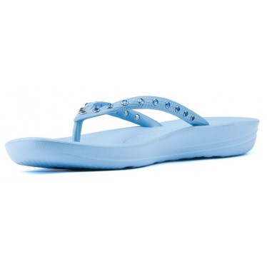 CHANCLAS FITFLOP CRYSTAL IQUSHION BLUE