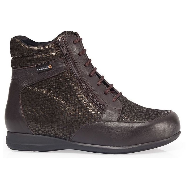 BOTINES CALZAMEDI DIABÉTICOS ESCAMAS W0684 MARRON