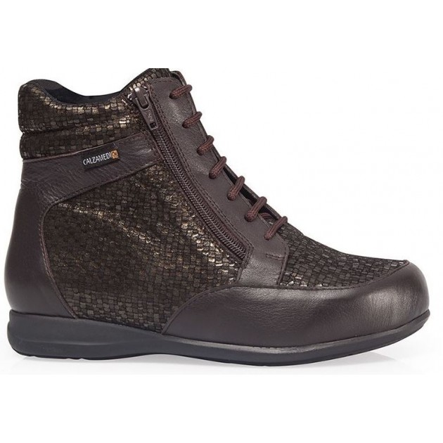 BOTINES CALZAMEDI DIABÉTICOS ESCAMAS W0684 MARRON