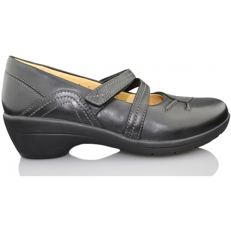 CLARKS UN FOLA BLACK LEATHER BLACK