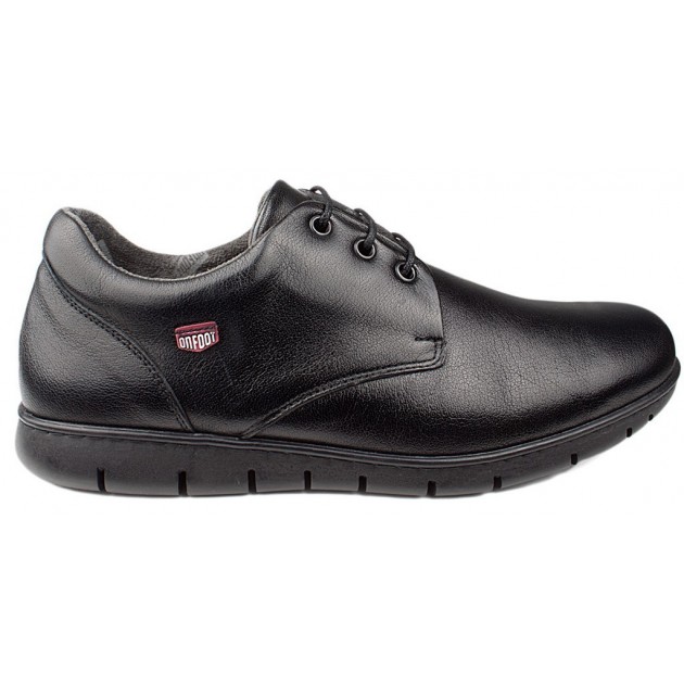 ZAPATOS ONFOOT BLUCHER PALA LISA BÚFALO NEGRO