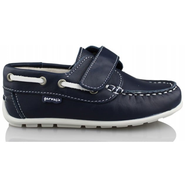 GARVALIN MOCASIN NAUTICO VELCRO  AZUL