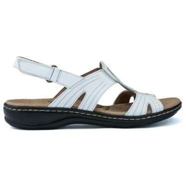 SANDALIAS CLARKS LEISA VINE WHITE LEATHER