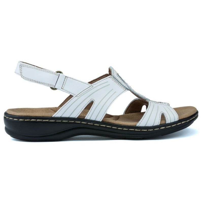 SANDALIAS CLARKS LEISA VINE WHITE LEATHER
