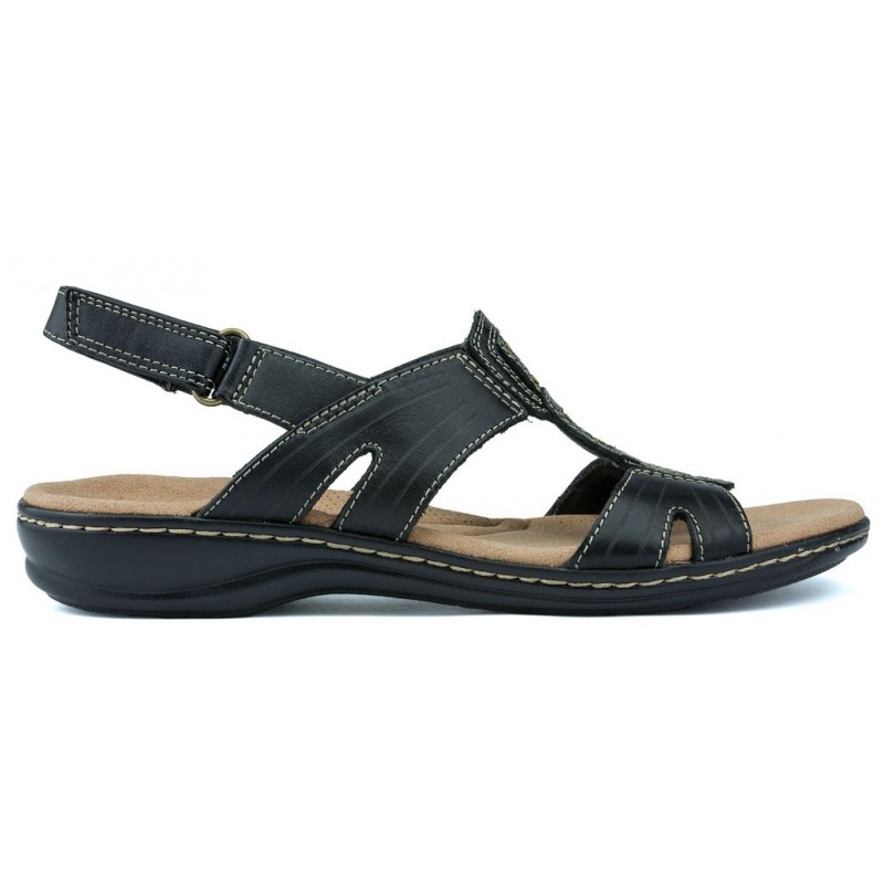 SANDALIAS CLARKS LEISA VINE BLACK LEATHER