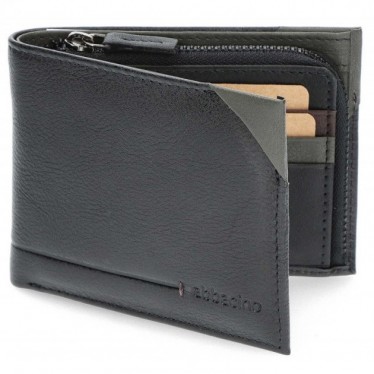 ABBACINO CARTERA HOMBRE 70903 CUERO NEGRO