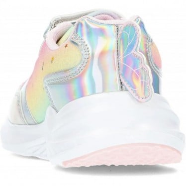 SNEAKER CONGUITOS CON LUZ METALIZADO HADA 261013 SILVER