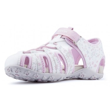 SANDALIAS CERRADAS GEOX ROXANNE 2019 WHITE_PINK