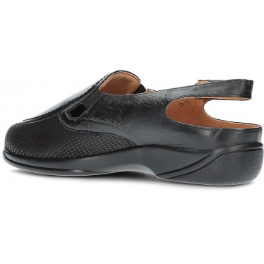 SANDALIAS ORTOPÉDICAS CALZAMEDI CM0415 TALON DESCUBIERTO NEGRO