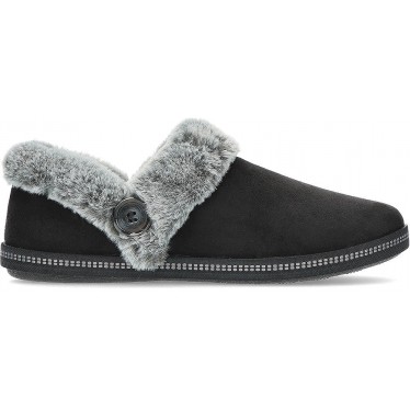 PANTUFLA SKECHERS COZY CAMPFIRE FRESH TOAST 167219 BLACK