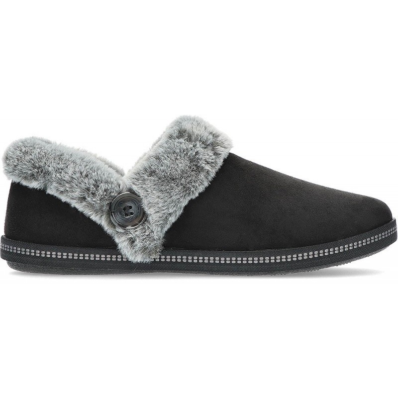 PANTUFLA SKECHERS COZY CAMPFIRE FRESH TOAST 167219 BLACK