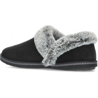 PANTUFLA SKECHERS COZY CAMPFIRE FRESH TOAST 167219 BLACK