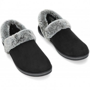PANTUFLA SKECHERS COZY CAMPFIRE FRESH TOAST 167219 BLACK